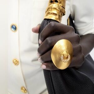 Schiaparelli Style Pierced Nipple Seashell Ring